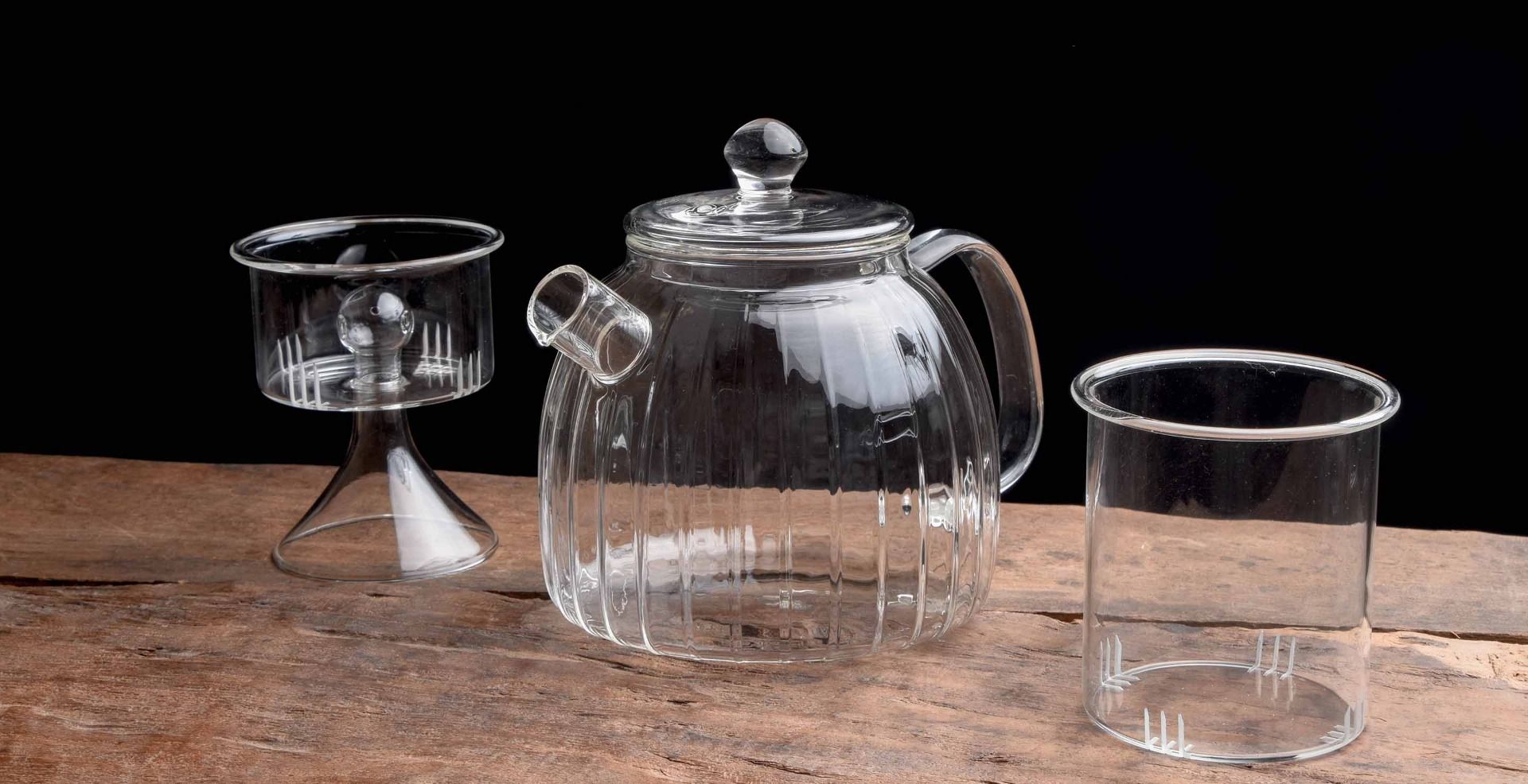 Contemporary Large Tempered Glass Tea Pot
