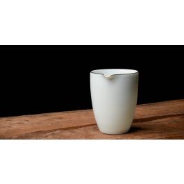 Gilded White Pitcher