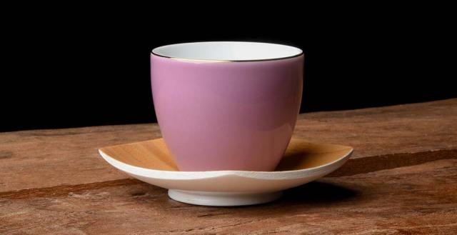 Purple Gilded Cup & Saucer