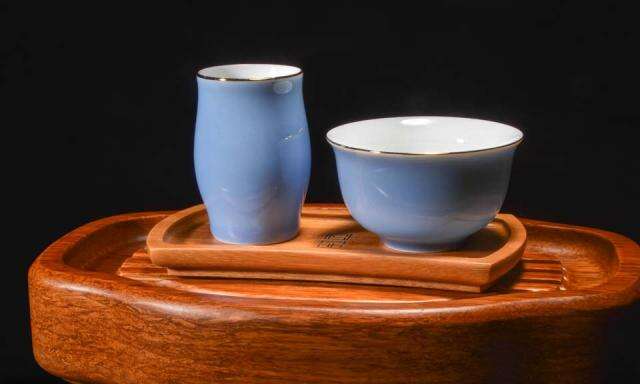 Blue Gilded Aroma Cup Set