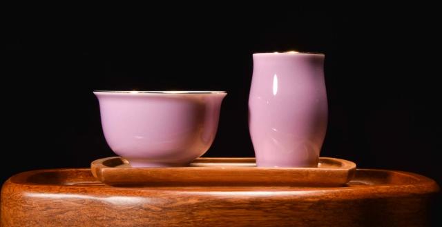 Purple Gilded Aroma Cup Set