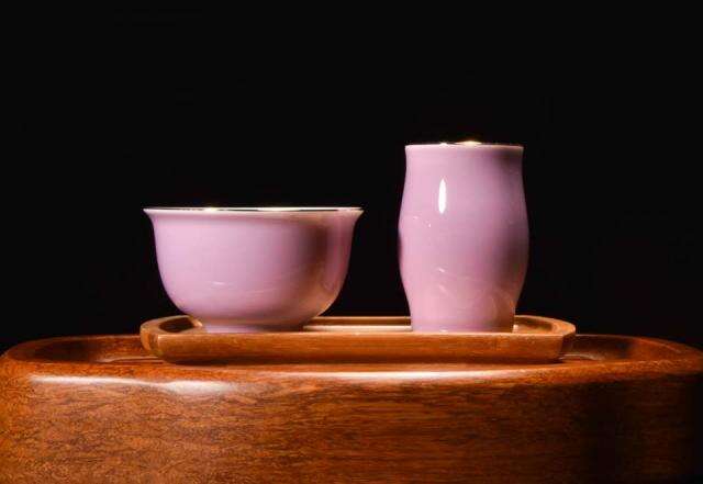 Purple Gilded Aroma Cup Set