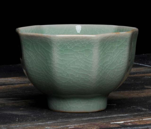 Geometric Celadon Tea Goblet