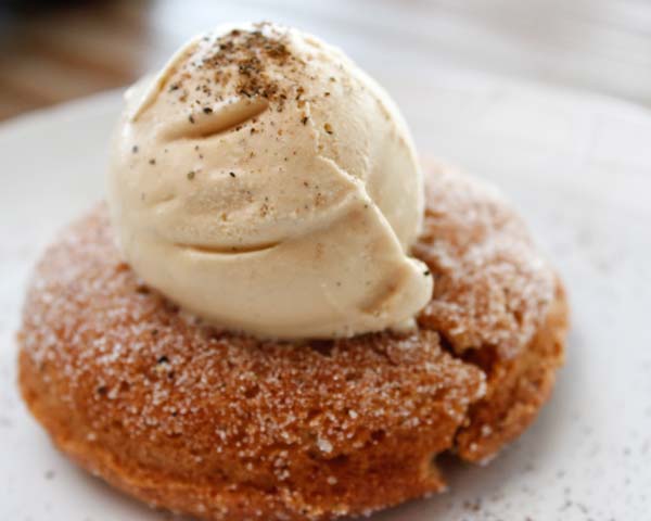 chai spiced donut and ice cream chai spiced donut and ice cream